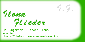 ilona flieder business card
